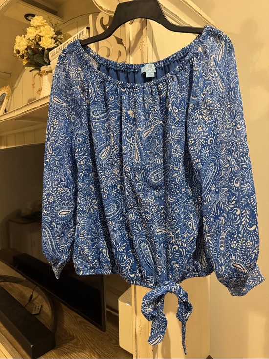 CeCe Tops - CeCe Floral Paisley Top